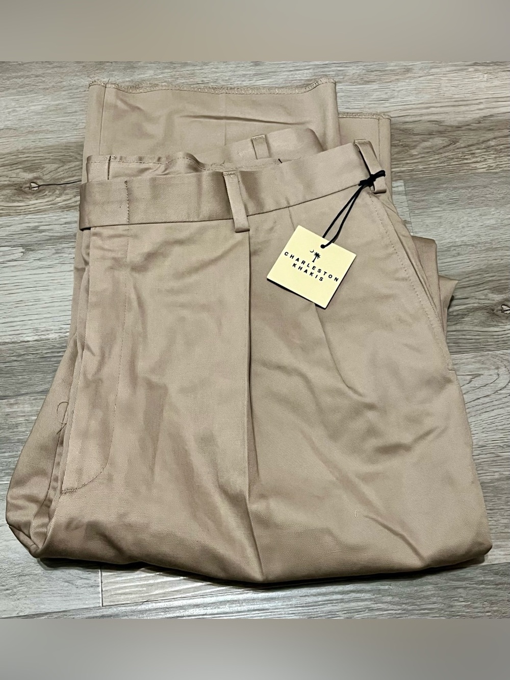 $135 NWT CHARLESTON KHAKIS Trousers Casual Pants Men's 40 Unhemmed 100% Cotton
